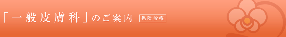 「一般皮膚科」のご案内 保険診療